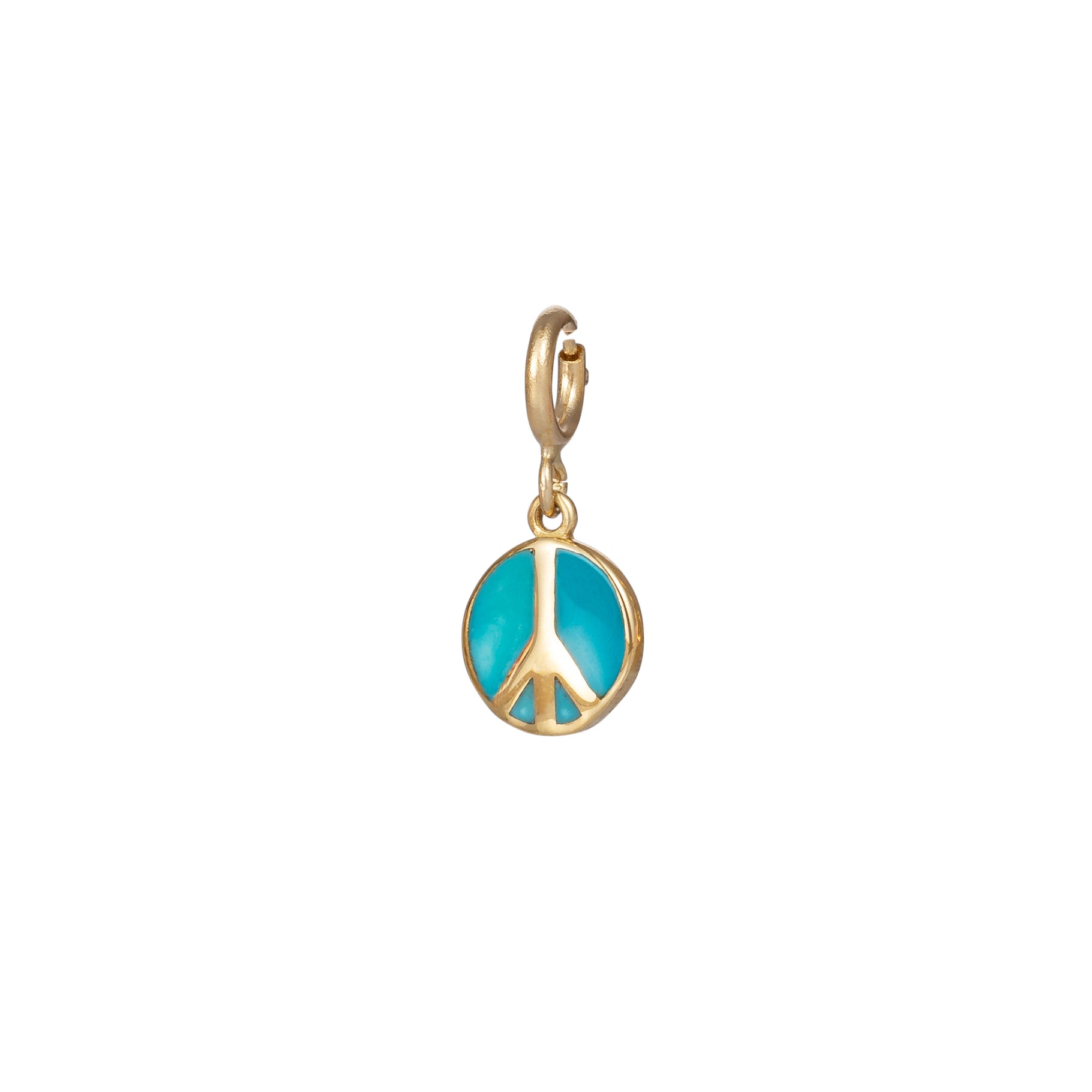 Mini Enamel Peace Pendant With Clasp