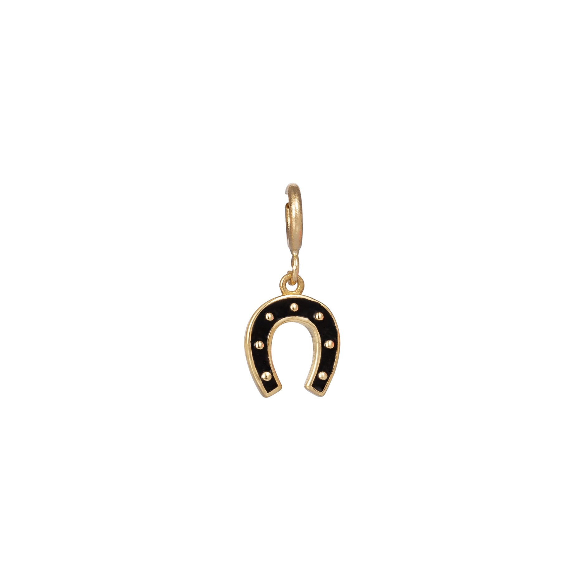 Mini Enamel Horseshoe Pendant With Clasp