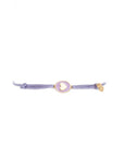 Tiny Medallion Enamel Heart Cord Bracelet