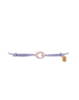 Tiny Medallion Enamel Heart Cord Bracelet- Kids