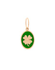 Tiny Medallion Enamel Clover Pendant