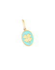 Tiny Medallion Enamel Clover Pendant
