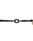 Tiny Medallion Enamel Star Cord Bracelet