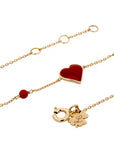 Heart Enamel Grigri Bracelet - Kids