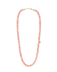 Rondelles Pink Opal Semi Precious Stones Necklace
