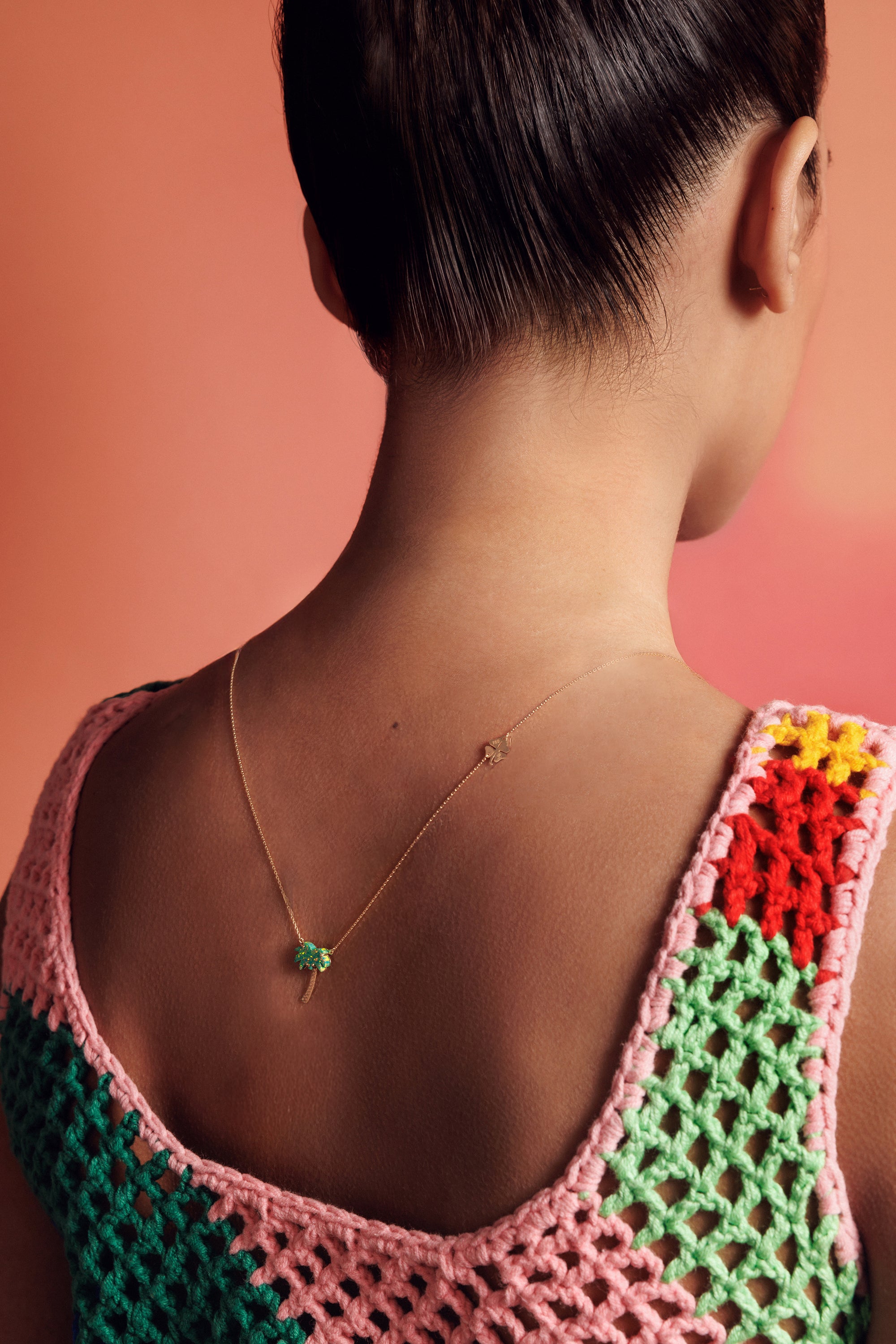 Realistic Palm Tree Necklace
