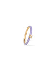Tiny Mono Diamond Enamel Charm Ring