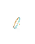Tiny Mono Diamond Enamel Charm Ring