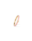 Tiny Mono Diamond Enamel Dot Charm Ring