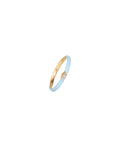 Tiny Mono Diamond Enamel Eye Charm Ring