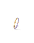 Tiny Mono Diamond Enamel Star Charm Ring