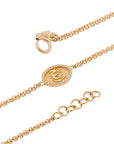 Tiny Medallion Diamonds Allah Double Chain Bracelet