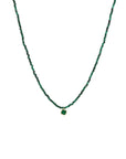 Semi Precious Stones With Outline Tiny Charms Necklace