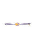 Tiny Medallion Diamonds Enamel Our Lady Cord Bracelet