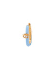Tiny Mono Diamond Enamel Eye Charm Earring (single)