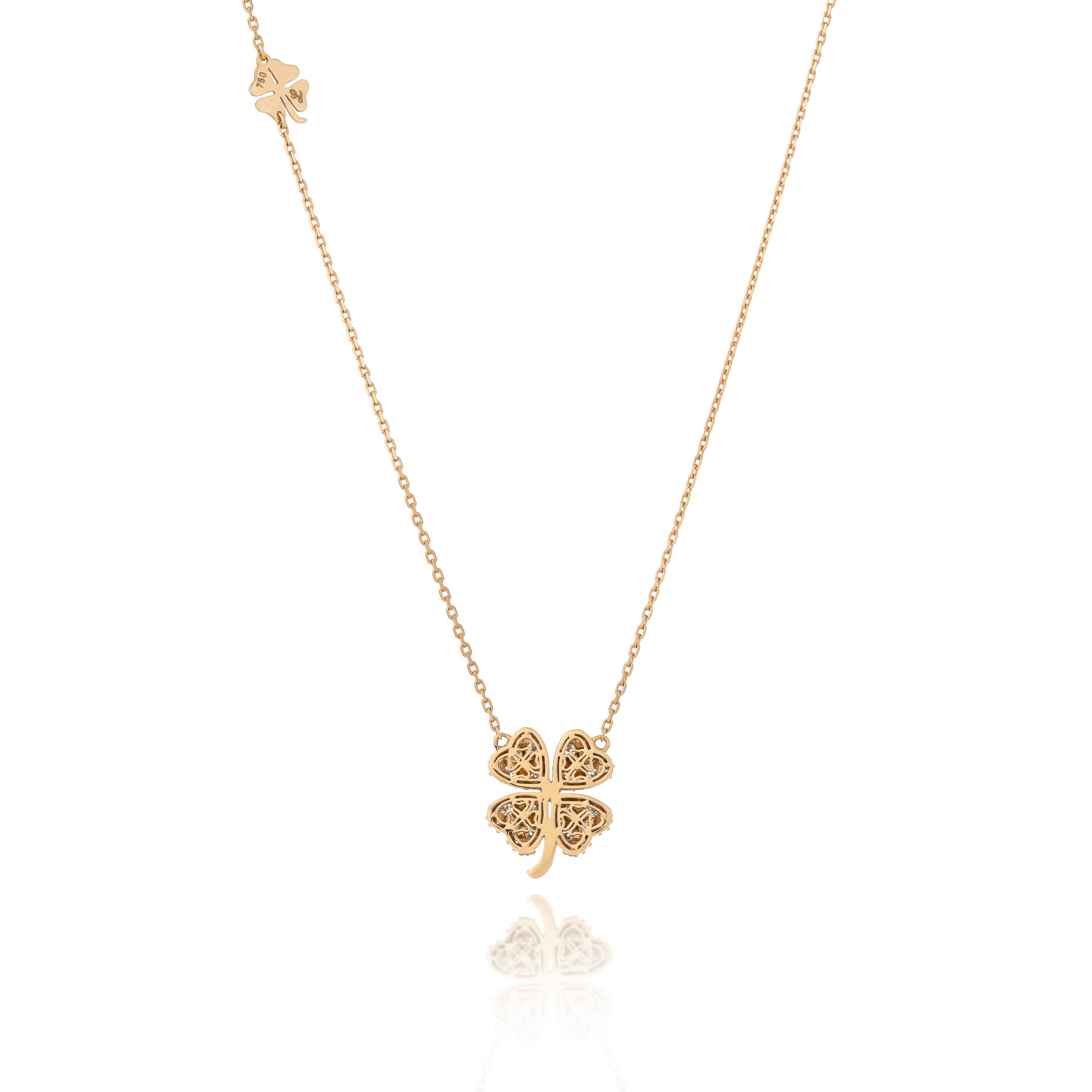 So Precious Luck White and Black Diamonds Necklace