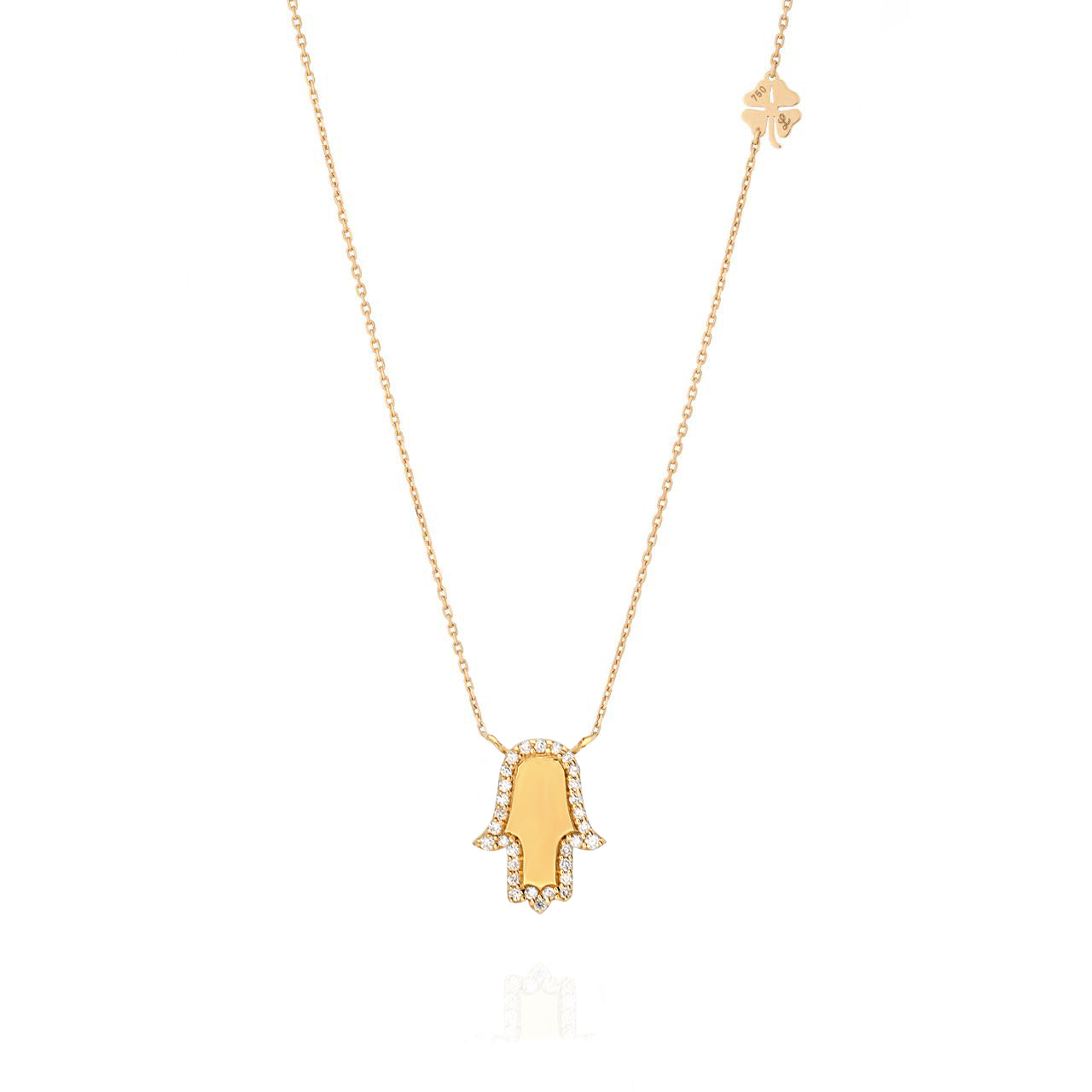 Dainty Diamonds Hand Of Fatima Necklace