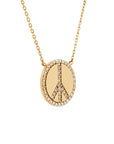 Dainty Diamonds Peace And Love Necklace