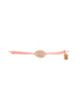 Tiny Medallion Enamel Horseshoe Cord Bracelet