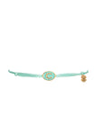 Tiny Medallion Enamel Horseshoe Cord Bracelet