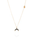 So Precious Moonstone Pavé Blue Saphires Necklace