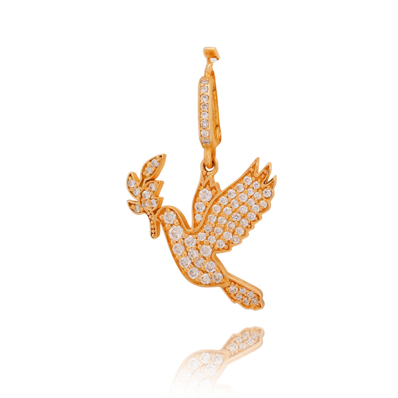 So Precious Dove Full Diamonds Pendant With Diamonds Forever Clasps