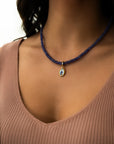 Rondelles Tanzanite Semi Precious Stones Necklace