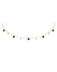 Diamonds Clovers Pompom Necklace