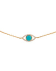 Dainty Diamond Evil Eye Bracelet