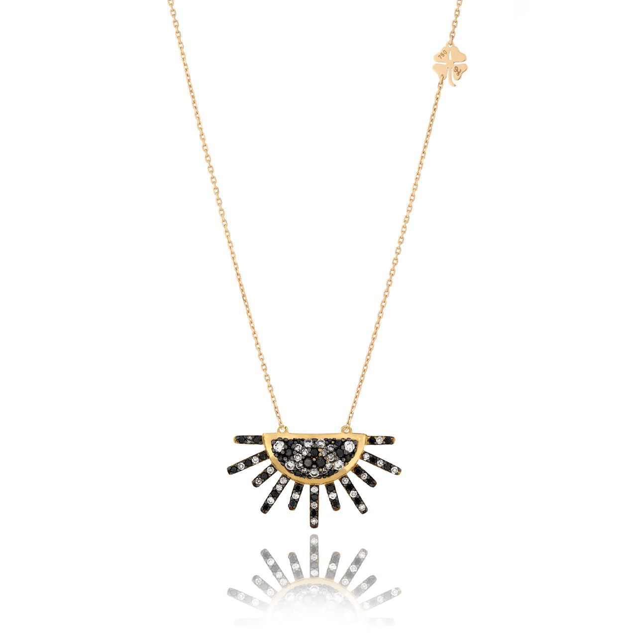 So Precious Sunrise Madness White and Black Diamonds Necklace