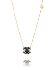 So Precious Luck White and Black Diamonds Necklace