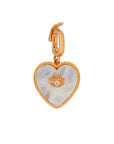 Heart Frame One Diamond Eyelash Pendant with Forever Clasp