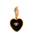 Heart Frame One Diamond Eyelash Pendant with Forever Clasp