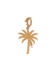 Palm Tree Matte Gold Pendant