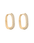 Pair Diamond Bridge Earrings Half
