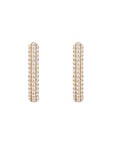 Pair Diamond Bridge Earrings Half
