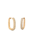Pair Diamond Bridge Earrings Half