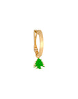 Pimp My Plain Creole Enamel Cedar Mono Earring