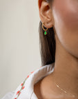 Pimp My Plain Creole Enamel Cedar Mono Earring
