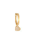 Pimp My Plain Creole Diamonds Heart Mono Earring