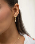 Pimp My Plain Creole Diamonds Lebanon Map Mono Earring