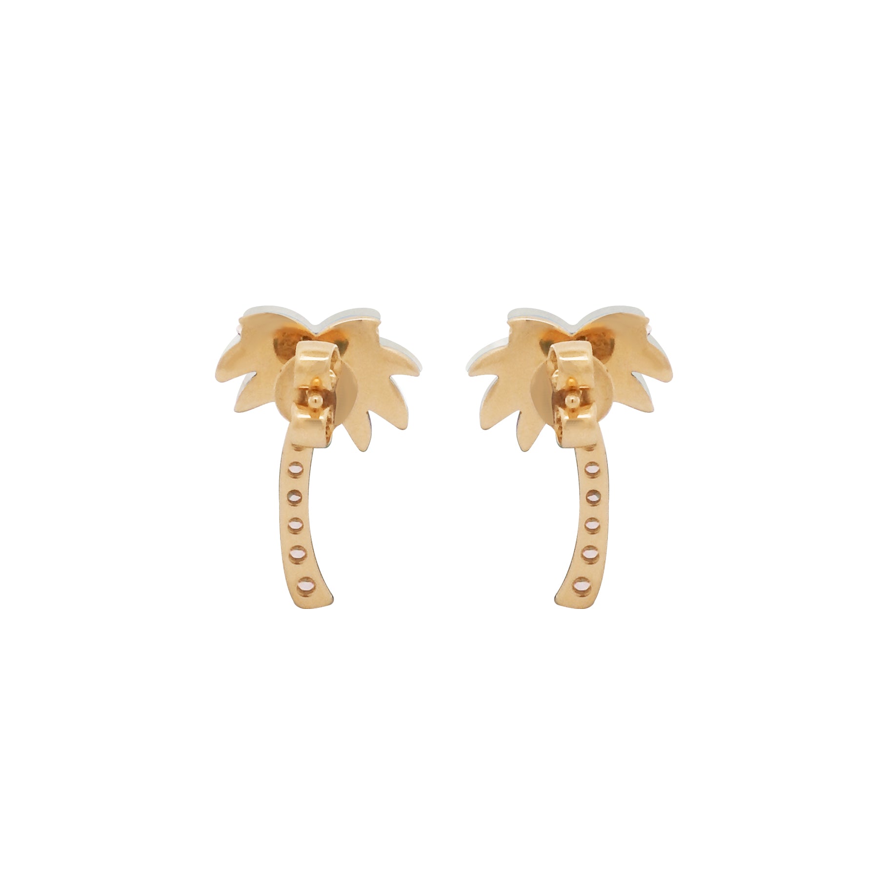 Realistic Palm Tree Diamond Earrings