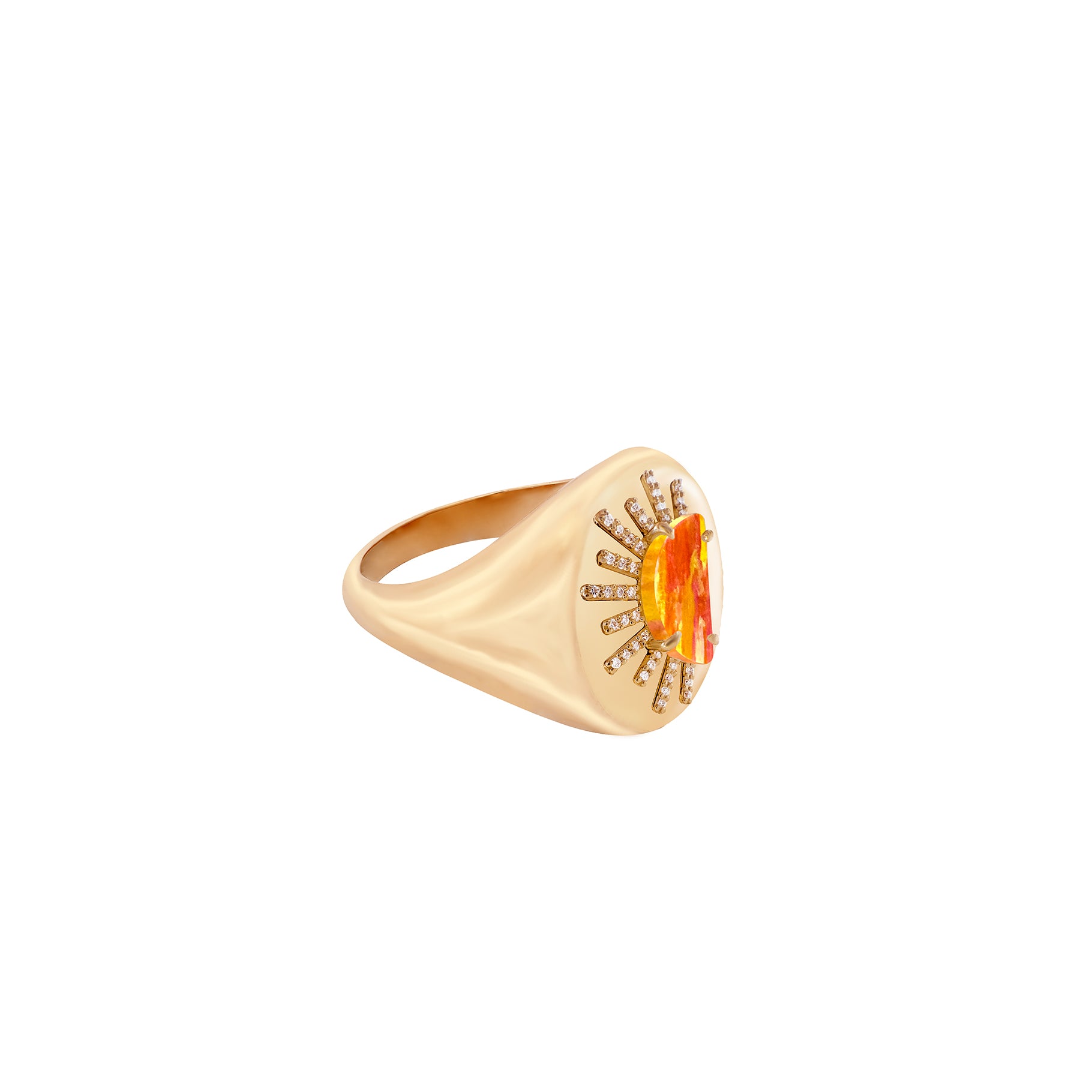 Sunset Crush 566 Diamonds Rays Ring