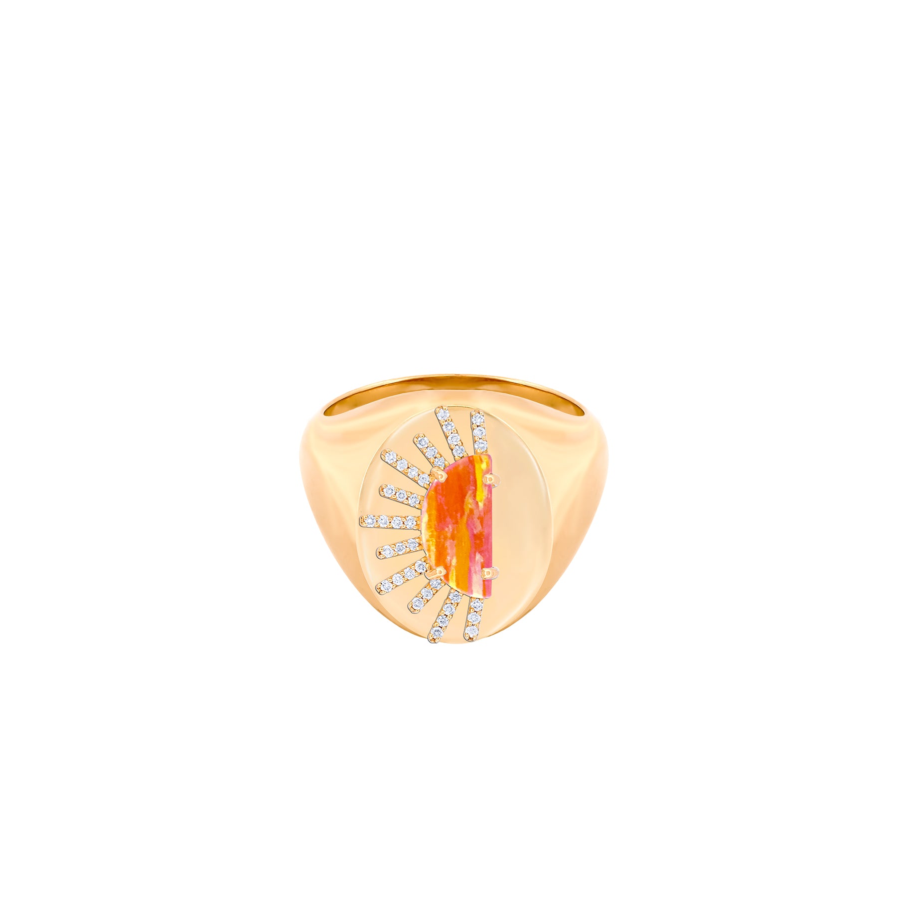 Sunset Crush 566 Diamonds Rays Ring