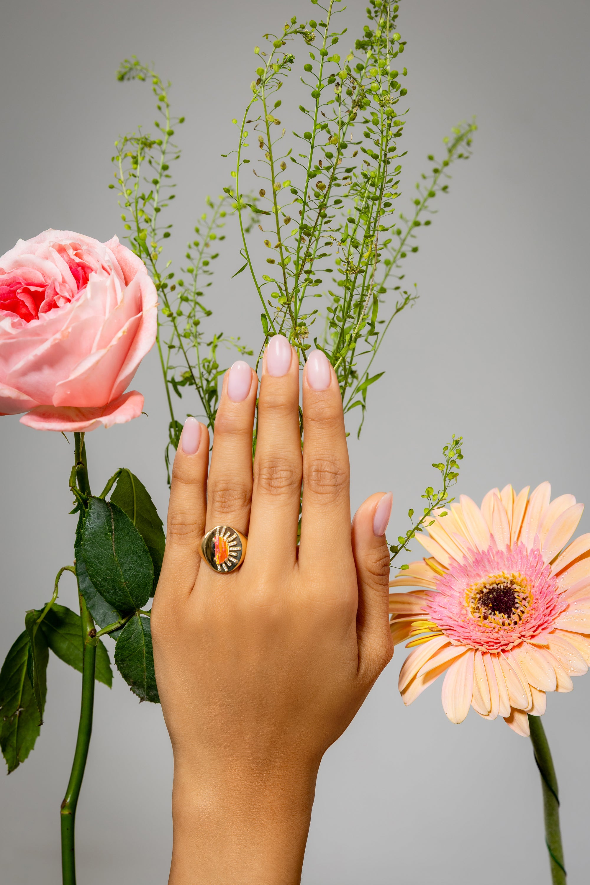 Sunset Crush 566 Diamonds Rays Ring