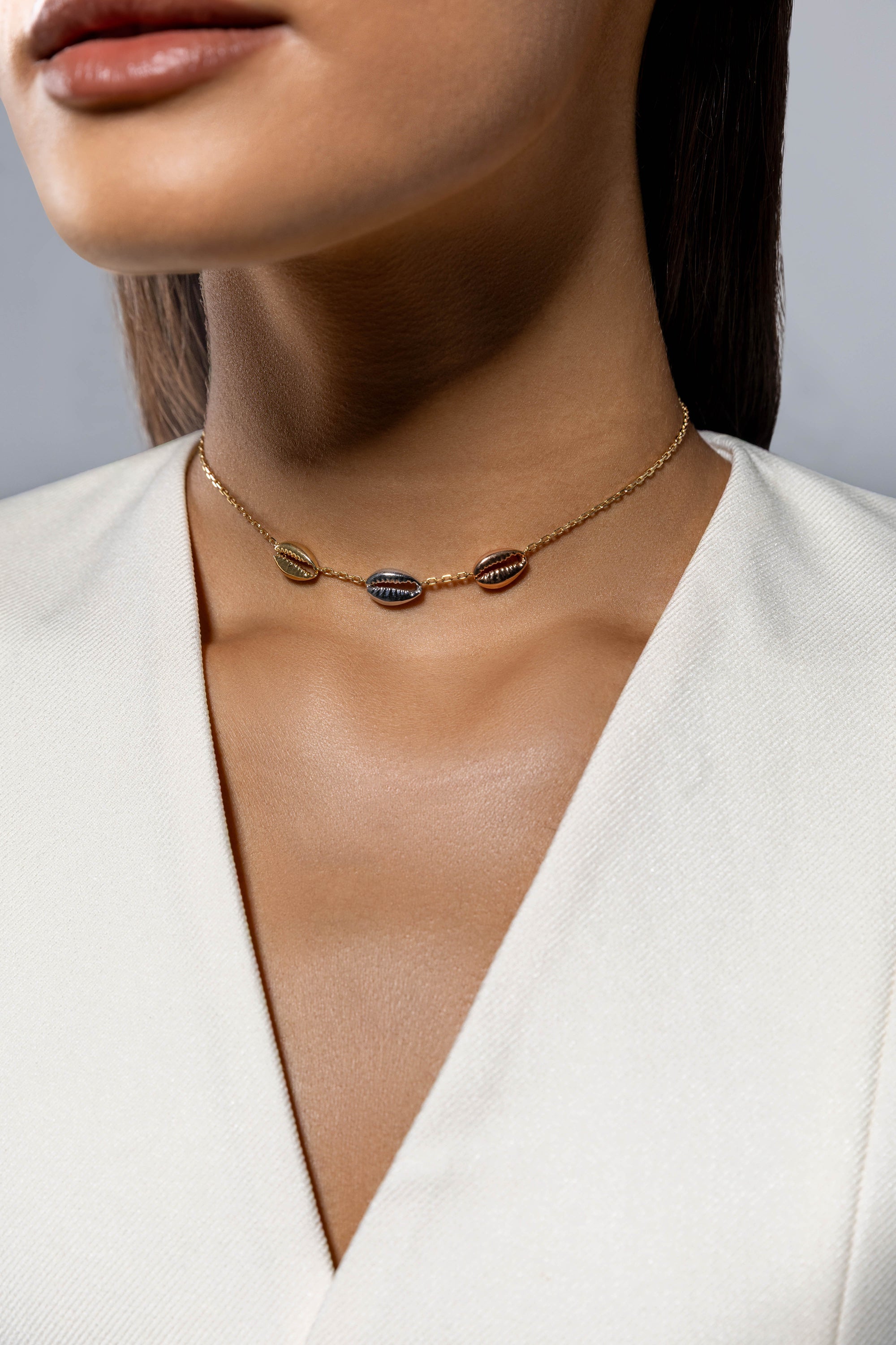 Trio Mini Cowrie Choker