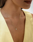 Roll On Necklace Heart Diamonds