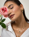 Roll On Necklace Heart Diamonds
