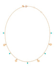 Retro Pompoms Clovers Necklace