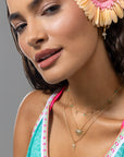 Retro Pompoms Palm Tree Necklace